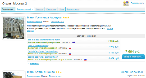 Дешевые мини-отели